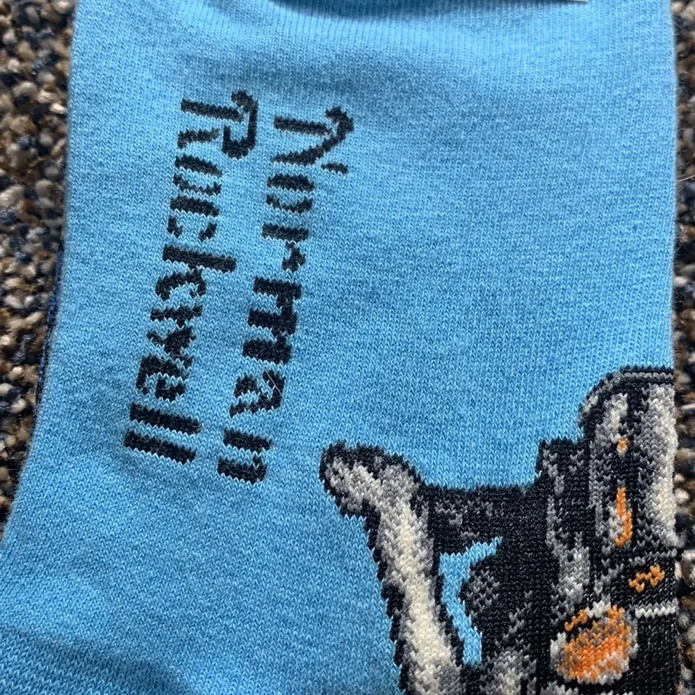 Norman Rockwell crew socks NWT new womens men’s unisex